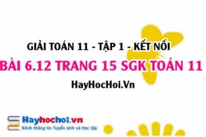 Bài 6.12 trang 15 Toán 11 tập 2 Kết nối tri thức